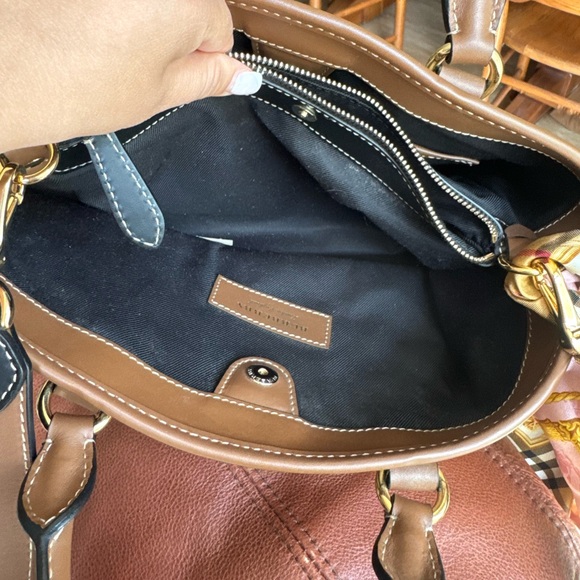 Burberry Tan and Black Checkered Satchel - Picture 4 of 6